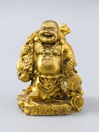 УЦЕНКА Статуэтка «Хотей приносит удачу и богатство» 14 см, цвет золото - Фото 2
