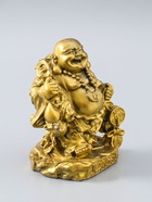 УЦЕНКА Статуэтка «Хотей приносит удачу и богатство» 14 см, цвет золото - Фото 3