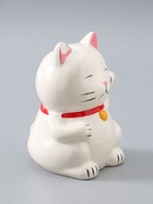 УЦЕНКА Копилка керамика «Белый кот Манэки-нэко» 10×10×14.5 см 11005487