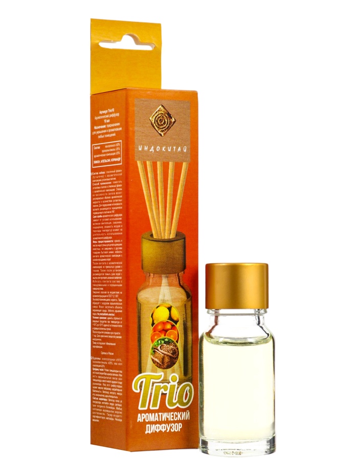 Аромадиффузор Trio10 лимон, апельсин, кориандр, 10 мл - Фото 1