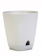 Горшок для цветов «Гранд», 4 л, d=19 см, h=20 см, пластиковый, с прикорневым поливом, серый - Фото 1