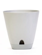 Горшок для цветов «Гранд», 4 л, d=19 см, h=20 см, пластиковый, с прикорневым поливом, серый - Фото 2