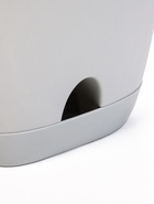 Горшок для цветов «Гранд», 4 л, d=19 см, h=20 см, пластиковый, с прикорневым поливом, серый - Фото 4