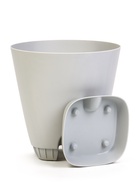 Горшок для цветов «Гранд», 4 л, d=19 см, h=20 см, пластиковый, с прикорневым поливом, серый  (артикул 10995088)  большой выбор товаров оптом и в розницу по низким ценам с доставкой