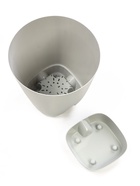 Горшок для цветов «Гранд», 4 л, d=19 см, h=20 см, пластиковый, с прикорневым поливом, серый  (артикул 10995088)  большой выбор товаров оптом и в розницу по низким ценам с доставкой