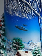 УЦЕНКА Свеча - цилиндр "Зимняя", 8х11,5х15 см - Фото 4