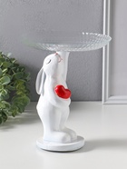 Копилка для денег с прозрачной подставкой для мелочей «Кролик», полистоун, 22×21 см - фото 809550939