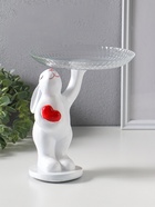 Копилка для денег с прозрачной подставкой для мелочей «Кролик», полистоун, 22×21 см - Фото 2