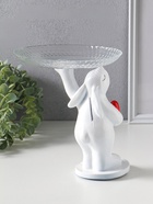 Копилка для денег с прозрачной подставкой для мелочей «Кролик», полистоун, 22×21 см - Фото 3