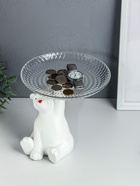 Копилка для денег с подставкой для мелочей «Мишка», полистоун, 20×18 см - Фото 5