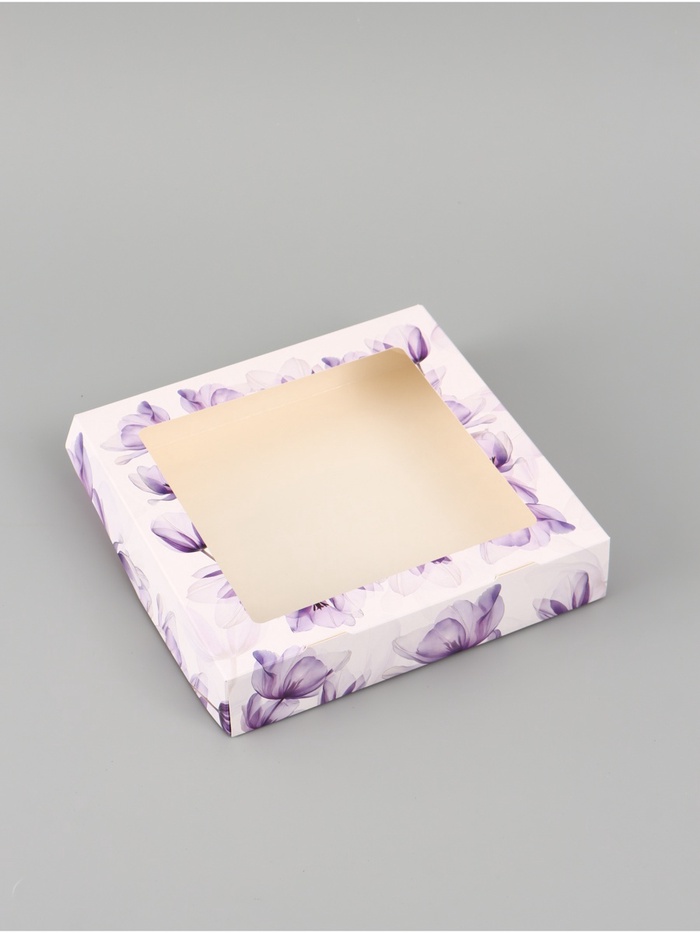 Коробка подарочная складная «Самой красивой», 20×20×4 см, с окном