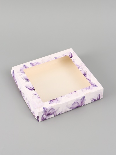 Коробка подарочная складная «Самой красивой», 20×20×4 см, с окном