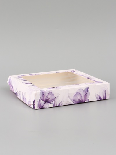 Коробка подарочная складная «Самой красивой», 20×20×4 см, с окном