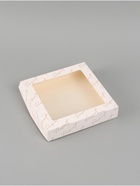 Коробка подарочная складная «Для тебя», 20×20×4 см, с окном  (артикул 10960474)  большой выбор товаров оптом и в розницу по низким ценам с доставкой