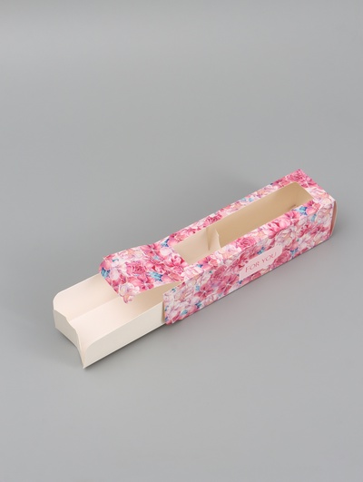 Коробка подарочная для макарун «Для тебя», 18×5.5×5.5 см