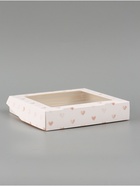 Коробка подарочная складная «Сердце», 20×20×4 см, с окном  (артикул 10975682)  большой выбор товаров оптом и в розницу по низким ценам с доставкой