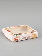 Коробка подарочная складная «Спасибо за знания!», 20×20×4 см, с окном  (артикул 10975683)  большой выбор товаров оптом и в розницу по низким ценам с доставкой