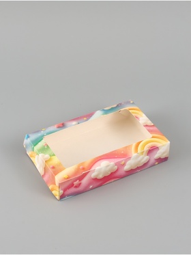 Коробка подарочная складная «Радуга», 20×12×4 см, с окном