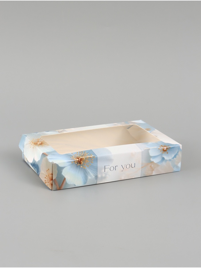 Коробка подарочная складная «Для тебя», 20×12×4 см, с окном