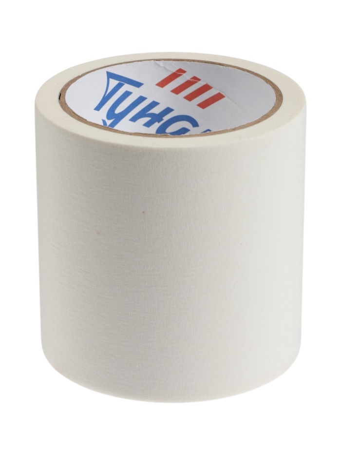 Лента малярная ТУНДРА, самоклеящаяся, бумажная основа, 120 мкм, 100 мм × 25 м