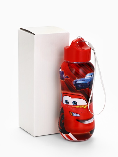 Бутылка для воды пластиковая «Молния Маккуин», 350 мл, Тачки