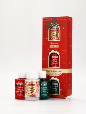 URAL LAB Winter Melody Набор в коробке дом Happy New Year, 3 геля для душа по 100 мл