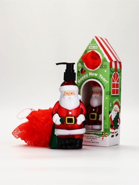 Подарочный набор «С новым годом!», гель для душа 300 мл, мочалка для тела, URAL LAB