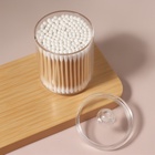 УЦЕНКА Органайзер для ватных палочек, с крышкой, 7×11.5 см, прозрачный - Фото 4