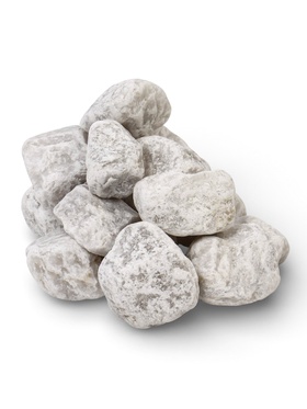 Камни для бани «Кварц». 10 кг, фракция 7-15 см, обвалованные, в коробке