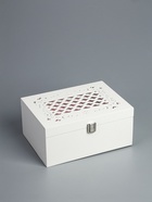 УЦЕНКА Шкатулка дерево для украшений «Белоснежная» 22×16×10 см - Фото 2