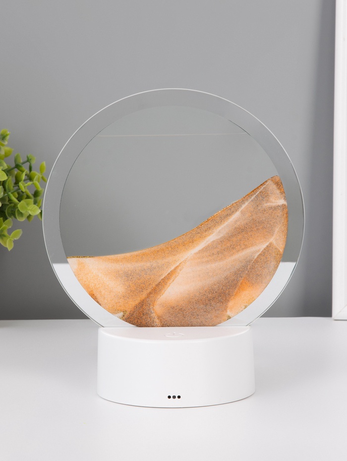 Светильник настольный СТАРТ Sands, LED, 10 Вт, USB, 16×16×20 см, 3хAA, оранжевый