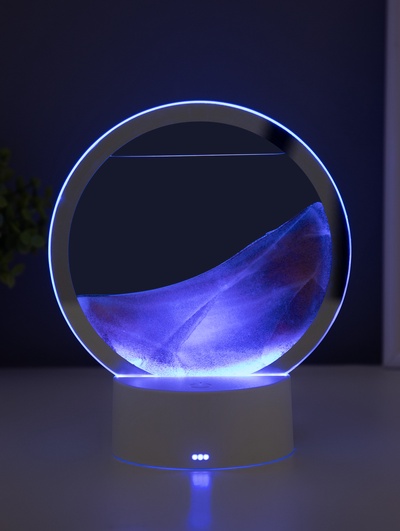 Светильник настольный СТАРТ Sands, LED, 10 Вт, USB, 16×16×20 см, 3хAA, оранжевый