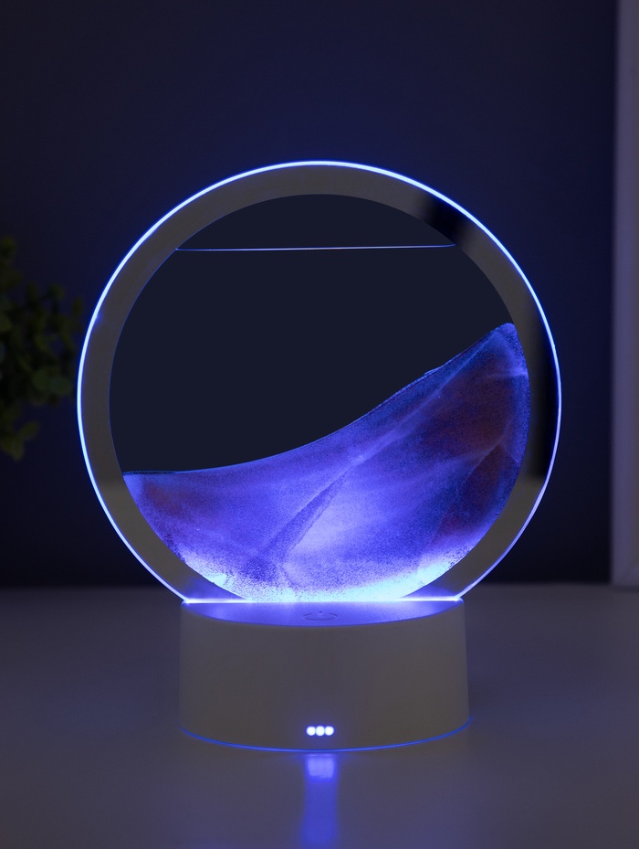 Светильник настольный СТАРТ Sands, LED, 10 Вт, USB, 16×16×20 см, 3хAA, оранжевый - Фото 1