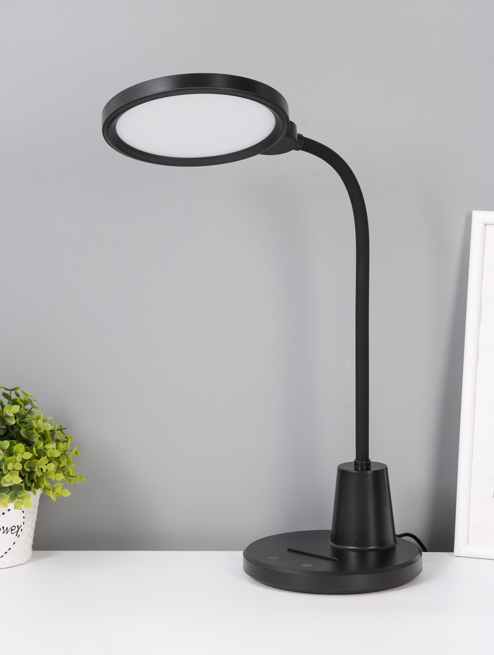 Лампа настольная СТАРТ CT91, LED, 12 Вт, 3000-6000К, 16×16×50 см, чёрная