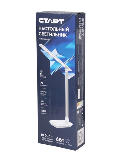 Лампа настольная СТАРТ CT111, LED, 6 Вт, 4100К, 28.5×11×38.5 см, белая