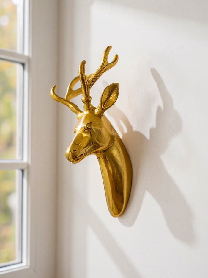 УЦЕНКА Настенное панно «Олень» алюминий 13×10×24 см - Фото 1