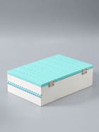 УЦЕНКА Шкатулка дерево с делениями «Плетение» голубой 22.8×15.5×6.8 см - Фото 4