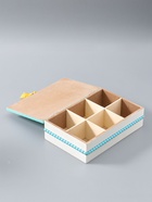 УЦЕНКА Шкатулка дерево с делениями «Плетение» голубой 22.8×15.5×6.8 см - Фото 5