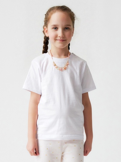 Футболка детская Collorista, белая, рост 134 см