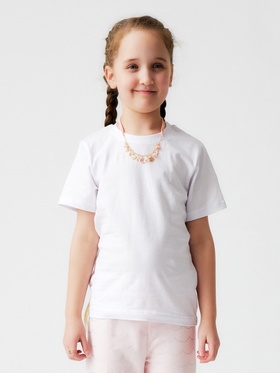 Футболка детская Collorista, белая, рост 152 см