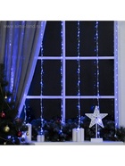 УЦЕНКА Гирлянда «Водопад» 2×1.5 м, IP20, прозрачная нить, 400 LED, свечение белое/синее, 8 режимов, 220 В - Фото 6