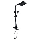 УЦЕНКА Душевая система ZEIN Z1006, смеситель, тропическая и ручная лейка, стойка, черный - Фото 1