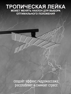 УЦЕНКА Душевая система ZEIN Z1006, смеситель, тропическая и ручная лейка, стойка, черный - Фото 13
