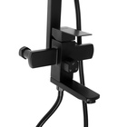 УЦЕНКА Душевая система ZEIN Z1006, смеситель, тропическая и ручная лейка, стойка, черный - Фото 4