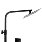 УЦЕНКА Душевая система ZEIN Z1006, смеситель, тропическая и ручная лейка, стойка, черный - Фото 7