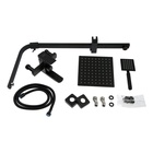 УЦЕНКА Душевая система ZEIN Z1006, смеситель, тропическая и ручная лейка, стойка, черный - Фото 9