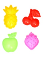 Набор для игры в песке Соломон, ведро 1 литр, 4 формочки фрукты-ягоды, габельки, лопатка - фото 122246202