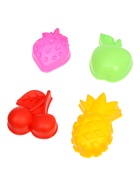 Набор для игры в песке Соломон, ведро 1 литр, 4 формочки фрукты-ягоды, габельки, лопатка - фото 122246200