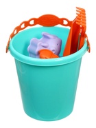 Набор для игры в песке Соломон, ведро 1 литр, 4 формочки-динозавры, габельки, лопатка - фото 122246208
