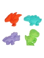 Набор для игры в песке Соломон, ведро 1 литр, 4 формочки-динозавры, габельки, лопатка - фото 122246211